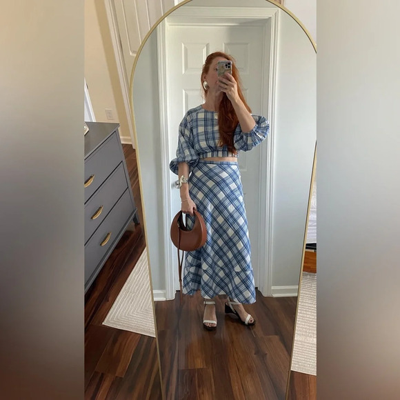 DISSH linen set -skirt and top -size 6 US- excellent condition - Picture 8 of 11